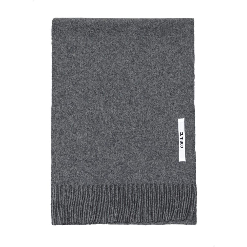 8881 04.dark Gray Cashmere Scarf Large Thick
